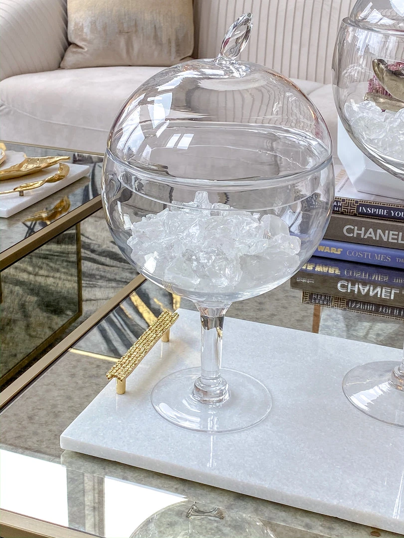 Inspire Me! Home Decor Glass Stem Jar (2 Sizes) 8 Inspire Me! Home Decor Glass Stem Jar (2 Sizes)