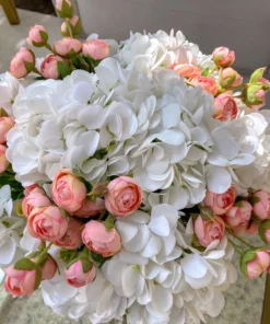 Inspire Me! Home Decor Floral Stems Real Touch White Hydrangea Stem