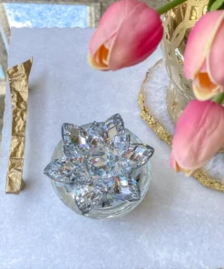 Inspire Me! Home Decor Crystal Lotus Top Candle (2 Colors)