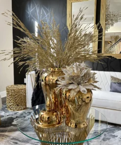 Inspire Me! Home Decor Gold Sleek Ginger Jar (2 Sizes)