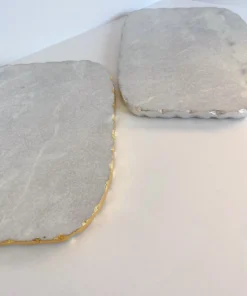 Inspire Me! Home Decor Metallic Trim Marble Trivet (2 Colors)