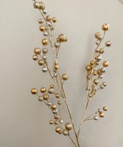 Inspire Me! Home Decor Gold And Silver Glitter Berry Stem