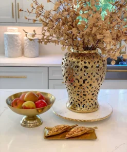 Inspire Me! Home Decor Gold Wavy Leaf Tray