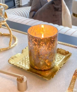 Inspire Me! Home Decor Gold Hammered Square Tray