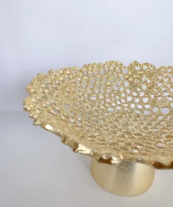 Inspire Me! Home Decor Gold Coral Pedestal Bowl 12 Inspire Me! Home Decor Gold Coral Pedestal Bowl