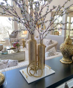 Inspire Me! Home Decor Gold Textured Abstract Sculpture (2 Sizes)