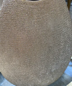 Inspire Me! Home Decor Ceramic Textured Metallic Vase ( Gold & Silver )