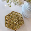 Inspire Me! Home Decor Hexagon Cutout Detailed Platter 1 Inspire Me! Home Decor Hexagon Cutout Detailed Platter