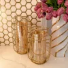 Inspire Me! Home Decor Gold Lantern W/ Amber Glass