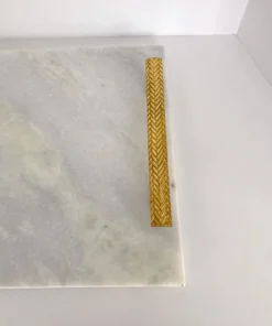 Inspire Me! Home Decor Herringbone Marble Tray