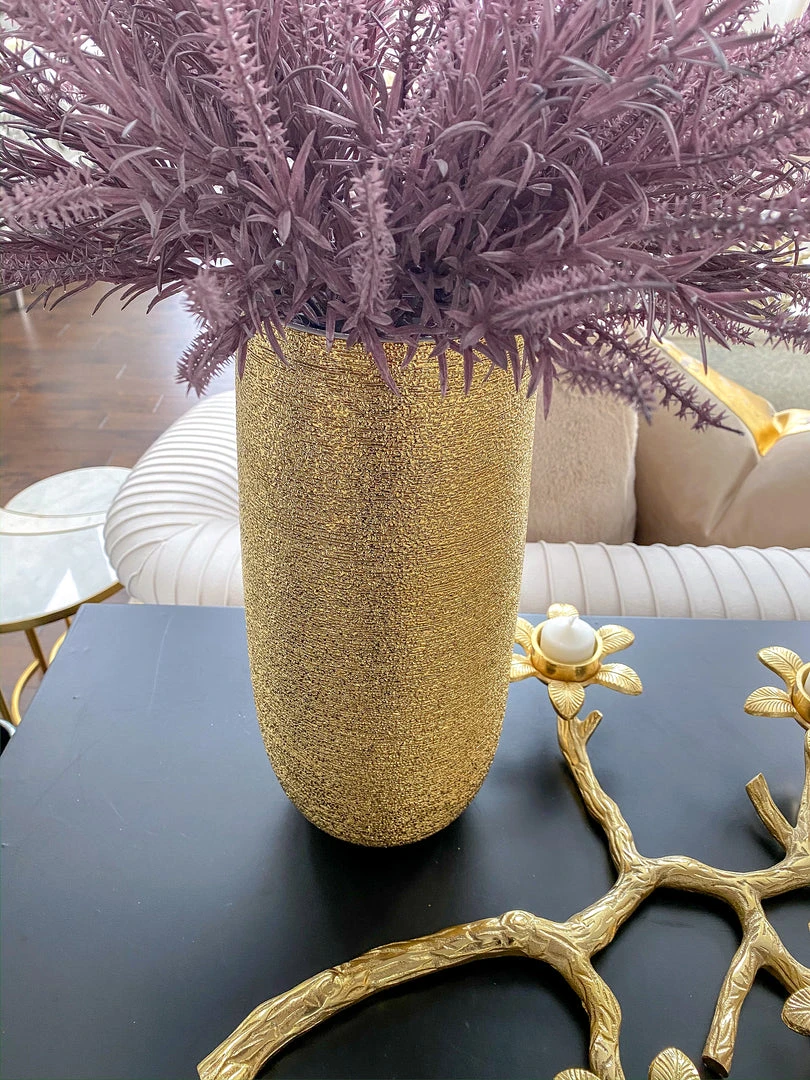 Inspire Me! Home Decor Gold Spun Textured Vase 3 Inspire Me! Home Decor Gold Spun Textured Vase