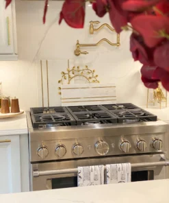 Inspire Me! Home Decor Marble Rectangle Tray With Gold Inlay