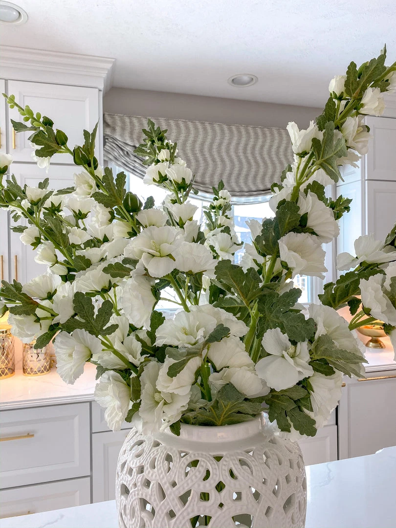 Inspire Me! Home Decor Floral Stems Hollyhock Stem (3 Colors) 9 Inspire Me! Home Decor Floral Stems Hollyhock Stem (3 Colors)