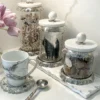 Inspire Me! Home Decor Marble & Silver Hammered Canisters