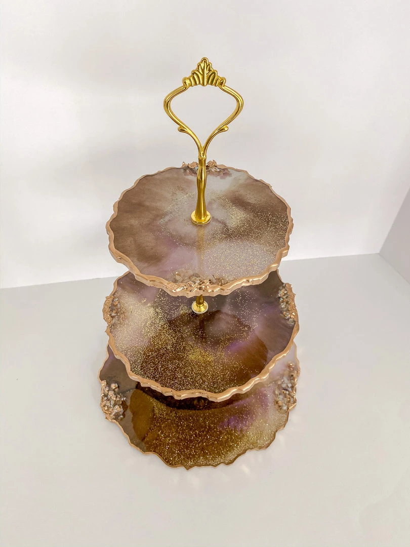 Inspire Me! Home Decor 3-Tiered Resin Cake Stand 4 Inspire Me! Home Decor 3-Tiered Resin Cake Stand
