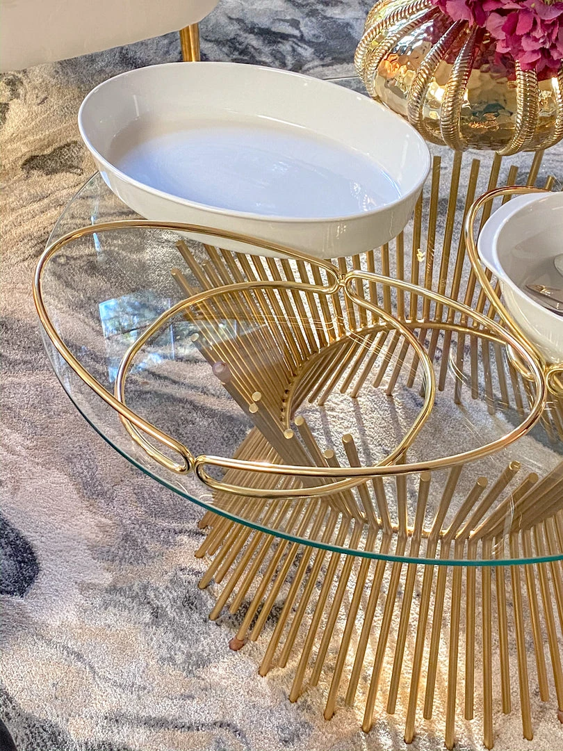 Inspire Me! Home Decor Oval Porcelain Serveware With Metal Base (2 Colors) 6 Inspire Me! Home Decor Oval Porcelain Serveware With Metal Base (2 Colors)