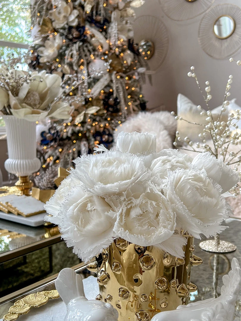 Inspire Me! Home Decor Faux Feathered Floral Stem 3 Inspire Me! Home Decor Faux Feathered Floral Stem