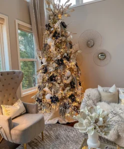 Inspire Me! Home Decor Gold Oversized Beaded White And Pearl Ornament (2 Sizes)