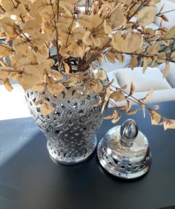 Inspire Me! Home Decor Silver Beaded Ginger Jar (2 Sizes)