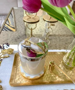 Inspire Me! Home Decor Silver And Gold Detailed Lid Candle- Unscented (6 Styles) 20 Inspire Me! Home Decor Silver And Gold Detailed Lid Candle- Unscented (6 Styles)