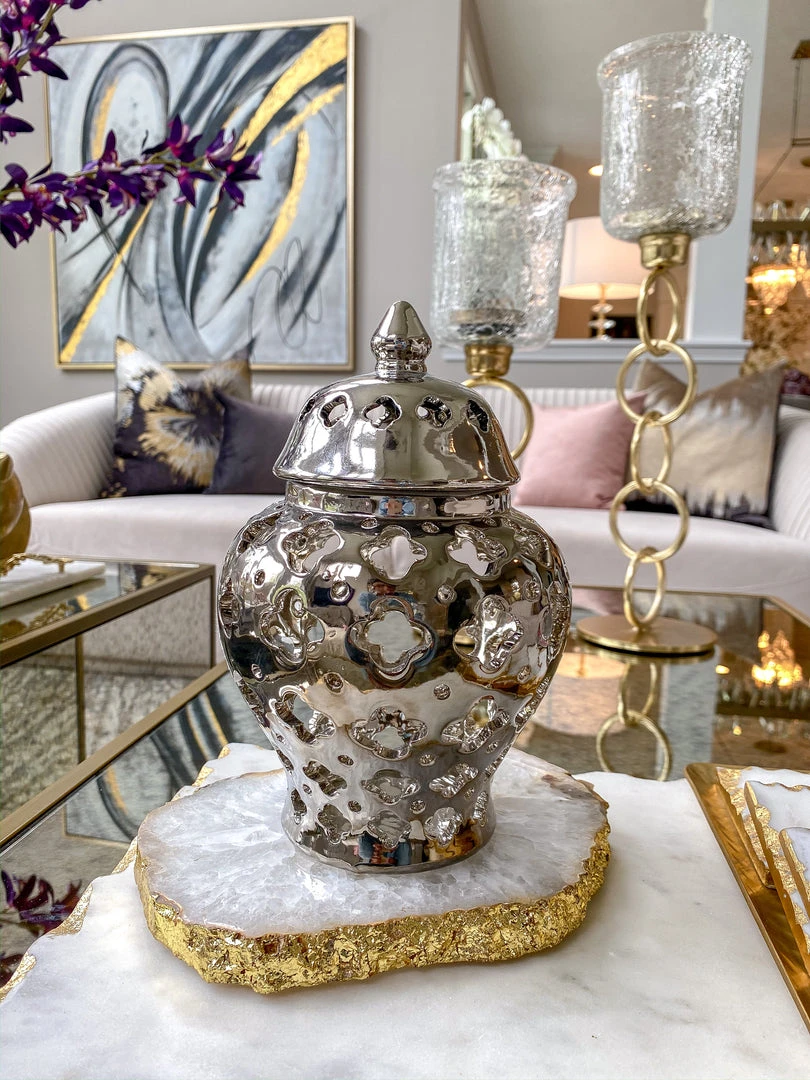 Inspire Me! Home Decor Silver Extra Mini Ginger Jar 3 Inspire Me! Home Decor Silver Extra Mini Ginger Jar