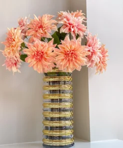 Inspire Me! Home Decor Real Touch Coral Dahlia Stem