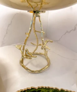 Inspire Me! Home Decor Gold Bowl On Leaf Base