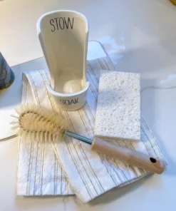 Inspire Me! Home Decor Sink Caddy Set- Includes Brush, Sponge, And Dish