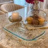 Inspire Me! Home Decor Rectangular Pyrex With Gold Branch Detailed Holder