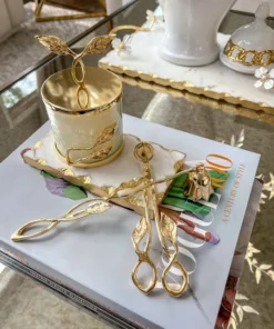 Inspire Me! Home Decor Gold Leaf Candle Bundle