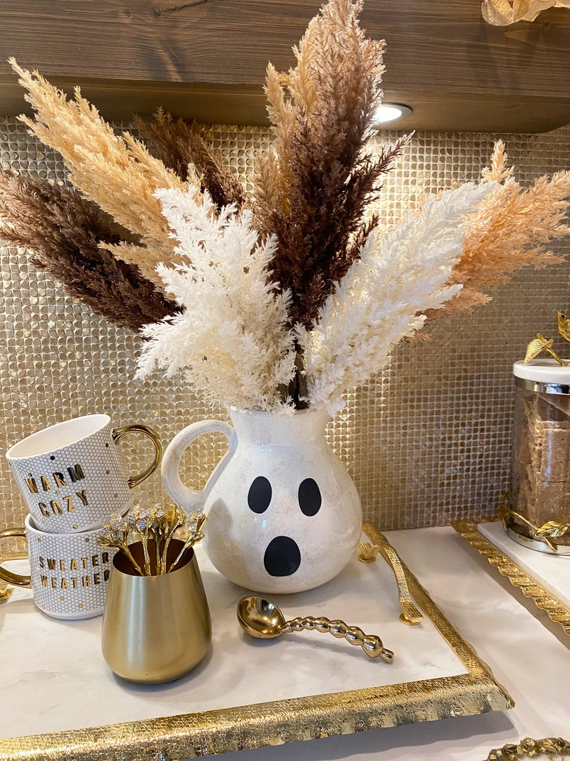 Inspire Me! Home Decor Ghost Ceramic Pitcher With Broom Spoon 3 Inspire Me! Home Decor Ghost Ceramic Pitcher With Broom Spoon