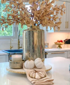 Inspire Me! Home Decor Jars White And Gold Elegant Jar With Lid (2 Sizes)