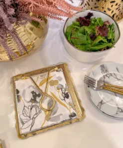 Inspire Me! Home Decor Decorative Square Lunch Napkins (9 Patterns)