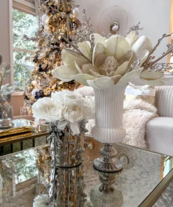 Inspire Me! Home Decor Gold White Linear Vase (2 Colors)