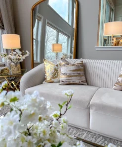 Cloud9d PILLOWS, RUGS, & THROWS Elise Ivory Gold Pillow - 20" X 20" 21 Cloud9d PILLOWS, RUGS, & THROWS Elise Ivory Gold Pillow - 20