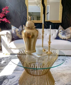 Inspire Me! Home Decor Gold Metal Ginger Jar 13 Inspire Me! Home Decor Gold Metal Ginger Jar