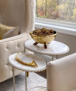 Inspire Me! Home Decor Gold Bowl With Wooden Legs