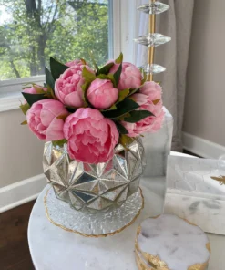 Inspire Me! Home Decor Real Touch Pink Tone Peony Bundle (3 Colors)