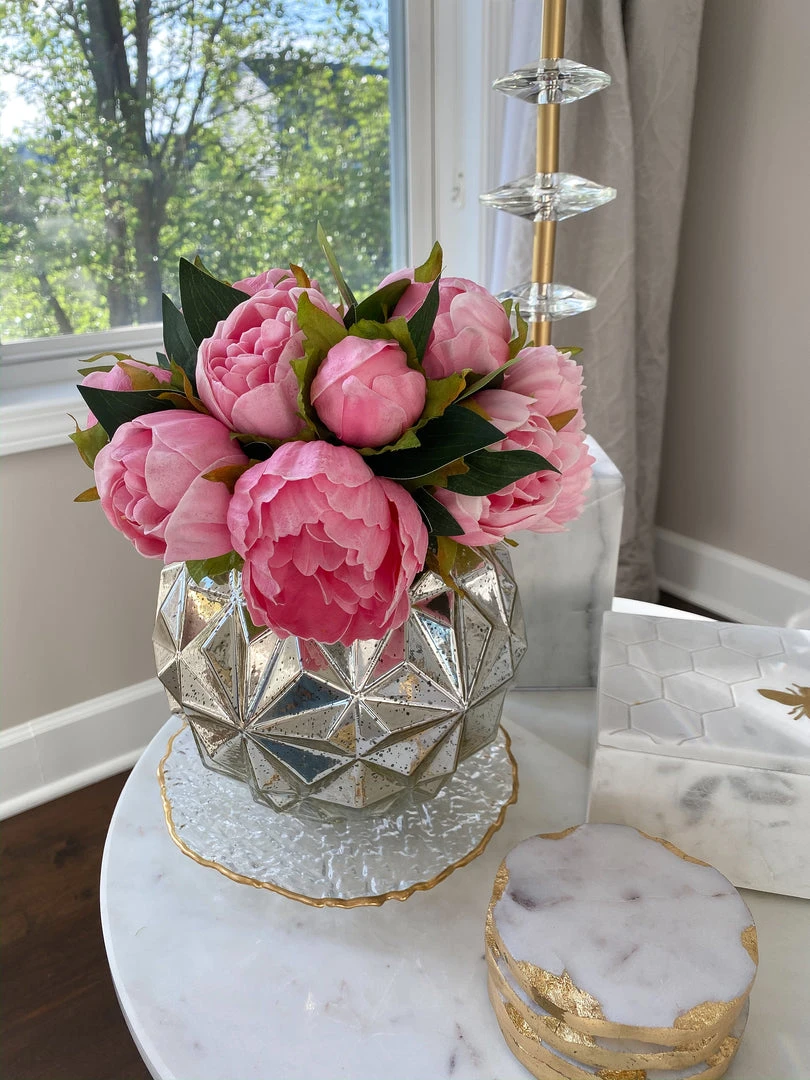 Inspire Me! Home Decor Real Touch Pink Tone Peony Bundle (3 Colors) 3 Inspire Me! Home Decor Real Touch Pink Tone Peony Bundle (3 Colors)