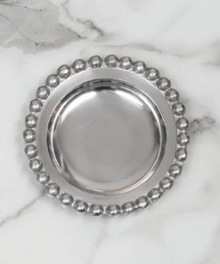 Inspire Me! Home Decor Beaded Round Decorative Plate (2 Colors)