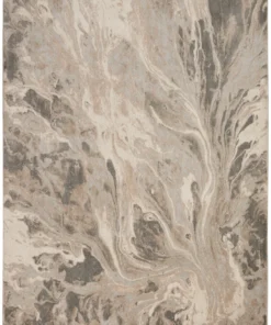 Nourison Elegance Area Rug- Grey/Charcoal/beige (5 Sizes) PILLOWS, RUGS, & THROWS